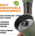 DAVIMADE Premium 2pk Sage Green Salt and Pepper Grinder Set, Manual Grinder - Image 2