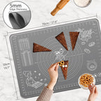 Silicone Pastry Mat 28" x 20" Extra Thick Non Stick Baking Mat - Image 2