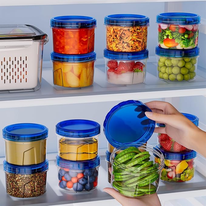 12 Pack-16 OZ Freezer Storage Containers, Small Plastic Containers - Image 4