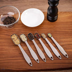 Accurate 18/8 Stainless Steel Measuring Spoons, Heavy Duty Good Handle Set of 6 - Image 6