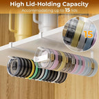 Quehun 2 PCS Tumbler Lid Organizers, Ample Lid Capacity Up to 30 Lids, No - Image 4