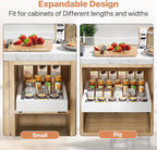 2 Pack Pull out Cabinet Organizer, Width Depth, - Image 8