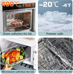 12 Pack Glass Meal Prep Food Storage Containers - Image 4