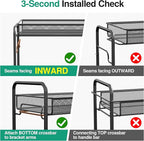 Spice Rack Organizer for Countertop 2 Pack, 2-Tier Counter Foldable Metal - Image 3