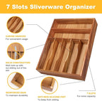 Kitchen Acacia Silverware Organizer - Image 5