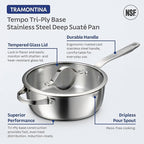 Tramontina Tempo Tri-Ply Base Stainless Steel 3.5-Quart Saute Pan - Image 3