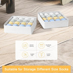 Joyoldelf Sock Drawer Organizer Divider, 16-Cell Underwear Organizers and - Image 6