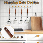 FJNATINH Stainless Steel Wok Spatula, Slotted Spatulas, Skimmer Ladle Tool Set - Image 4