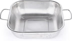 Gulex Colander Stainless Steel 3-Quart, Square Metal Strainers, Strainer by Gulex