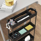 SPACELEAD Slim Storage Cart 4 Tier, Bathroom Organizer Rolling Utility - Image 2