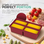 Silicone Freezer Trays with Lids -1 cup soup freezer container large ice cube - Image 2