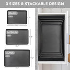 Tiawudi Baking Sheet Pan Set, 0.8mm Thick Heavy Duty Cookie Sheet - Image 2