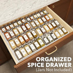 SpaceAid Bamboo White Spice Drawer Organizer, Expandable 4 Tier Spices Rack - Image 2