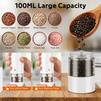 Rechargeable Electric Salt and Pepper Grinder Set, Automatic Pepper Mill - Image 5