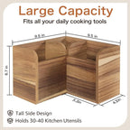 Acacia Wood Kitchen Utensil Holders - Image 4