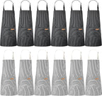 Handepo 12 Pcs Cotton Aprons for Women Men by Handepo