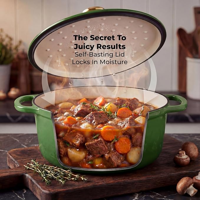 Zulay Kitchen 6 Quart Enameled Cast Iron Dutch Oven Pot - Image 4