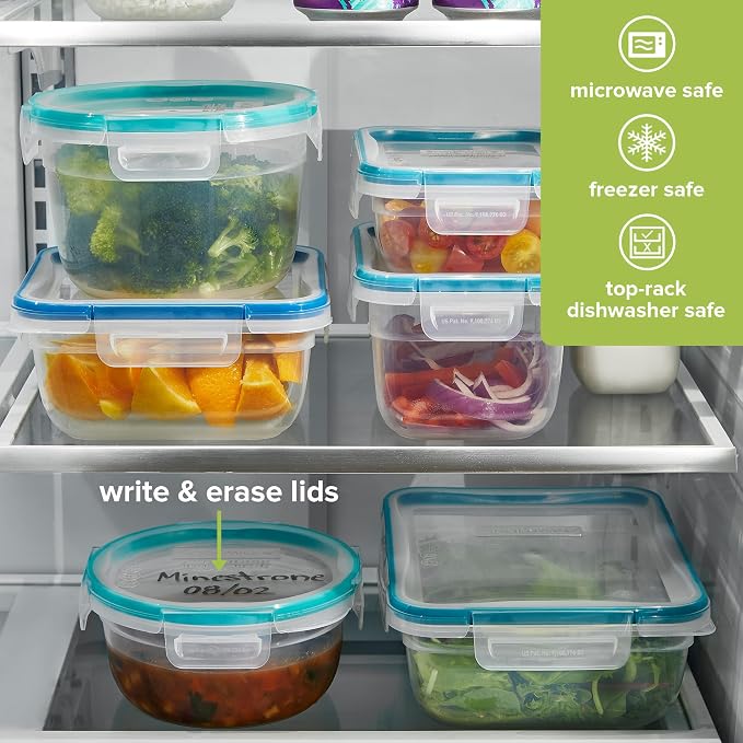 Snapware Plastic Total Solution 5-Pack Food Storage Containers Set, Leakproof & - Image 5