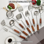 Izurok 18/10 Stainless Steel Kitchen Utensils Set, 10 Piece Cooking Utensils - Image 3