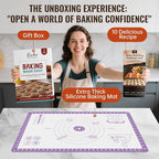 Non Stick Silicone Pastry Mat for Dough Rolling, Silicone Baking Mat for Bread - Image 3