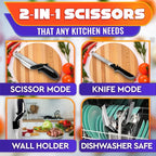 2 in 1 Kitchen Scissors for Food – Stainless Steel Blade & Plastic Cutting - Image 4