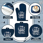 Leinuosen 8 Pcs Kitchen Towels and Oven Mitts Sets Pot Holders Dishcloths Set - Image 5