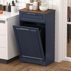 Single 10 Gallon Tilt Out Trash Can Cabinet - Image 8