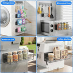 Magnetic Spice Rack for Refrigerator, 5 Pack Magnetic Fridge Organizer Shelves - Image 7