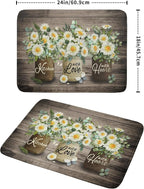 Flower Vase Dish Drying Mats 18×24 Inch Rustic Wood Reversible Microfiber - Image 2