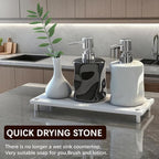 Quick Dry Sink Caddy Kitchen Sink Organizer, Water Absorbing Stone Tray - Image 6