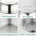 Colander for Kitchen Microporous, 5QT Strainer - Image 5