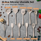 Onader Silicone Cooking Utensils Set of 10, Kitchen Utensils - Image 2