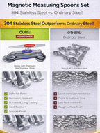 Premium Magnetic Measuring Spoons Set|Strong N52 Magnets|Heavy Duty Stainless - Image 4