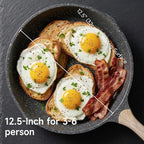 JEETEE 12.5 Inch Nonstick Frying Pan, Stone Coating Cookware, Nonstick Omelette - Image 9