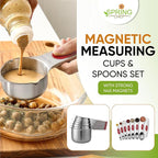 Spring Chef Magnetic Measuring Cups & Spoons Set, Strong N45 Magnets, Heavy - Image 3