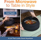 Mikro Innovations Glass & Silicone Microwave Splatter Cover – Tall and - Image 3