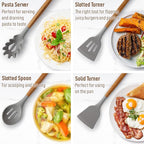 Zulay Kitchen Utensils Set Non-Stick Silicone Cooking Utensils Set - Image 6