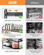 HULISEN Pots and Pans Organizer Under Cabinet, Expandable 2-Tier Pots and Pans - Image 4