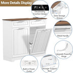 Double 10 Gallon Tilt Out Trash Can Cabinet - Image 5
