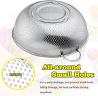 P&P CHEF Stainless Steel Colander, Micro-Perforated Food Strainer - Image 5