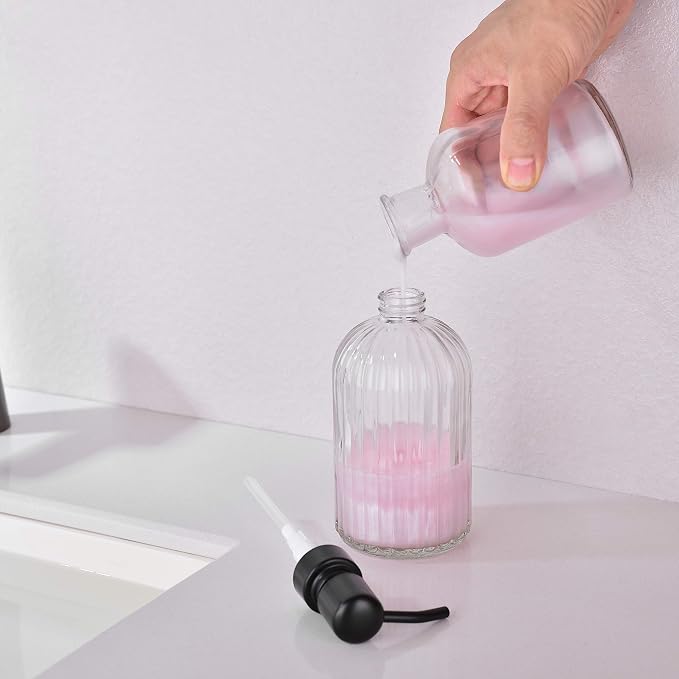 16Oz Bathroom Glass Soap Dispenser - Image 6
