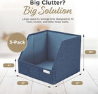 VIVIDECOR Open Front Trapezoid Storage Bins 12x12x10 – Easy Access Closet Shelf - Image 4