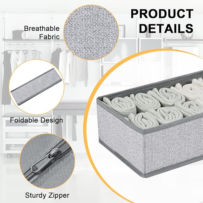 DIMJ Drawer Organizer Clothes, Dresser Organizer - Image 2