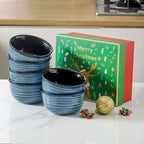 Hasense Cereal Bowl Set of 6, 20 Ounces Ceramic Soup Bowls Set - Image 7