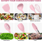 TeamFar Kitchen Cooking Utensils, 446°F Heat Resistant Kitchen Gadgets Tools - Image 5