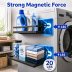 Magnetic Shelf for Washer Dryer, Foldable 2 Tier Metal Organizer Rack - Image 4