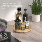 Farmhouse Oak 9" Lazy Susan Turntable Organizer - Image 3