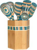 Totally Bamboo Baltique Mykonos Collection Kitchen Utensil Holder, Large - Image 3