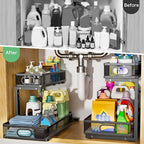 Under Sink Organizer, High Adjustable 2 Tier Under Sink Organizers and Storage - Image 3