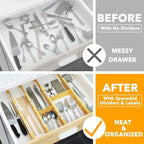 SpaceAid Bamboo Drawer Dividers - Image 5